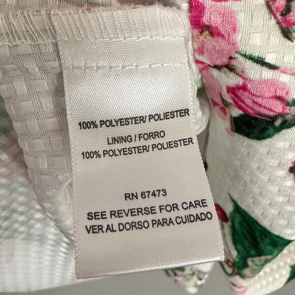 Julian Taylor Cherry Blossom Fit Flare Sundress Sz 12 Sleeveless Pleats Pockets - Picture 11 of 12